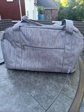 Gray Men's / Women’s  Weekender Duffel Bag - Lightweight Travel Tote